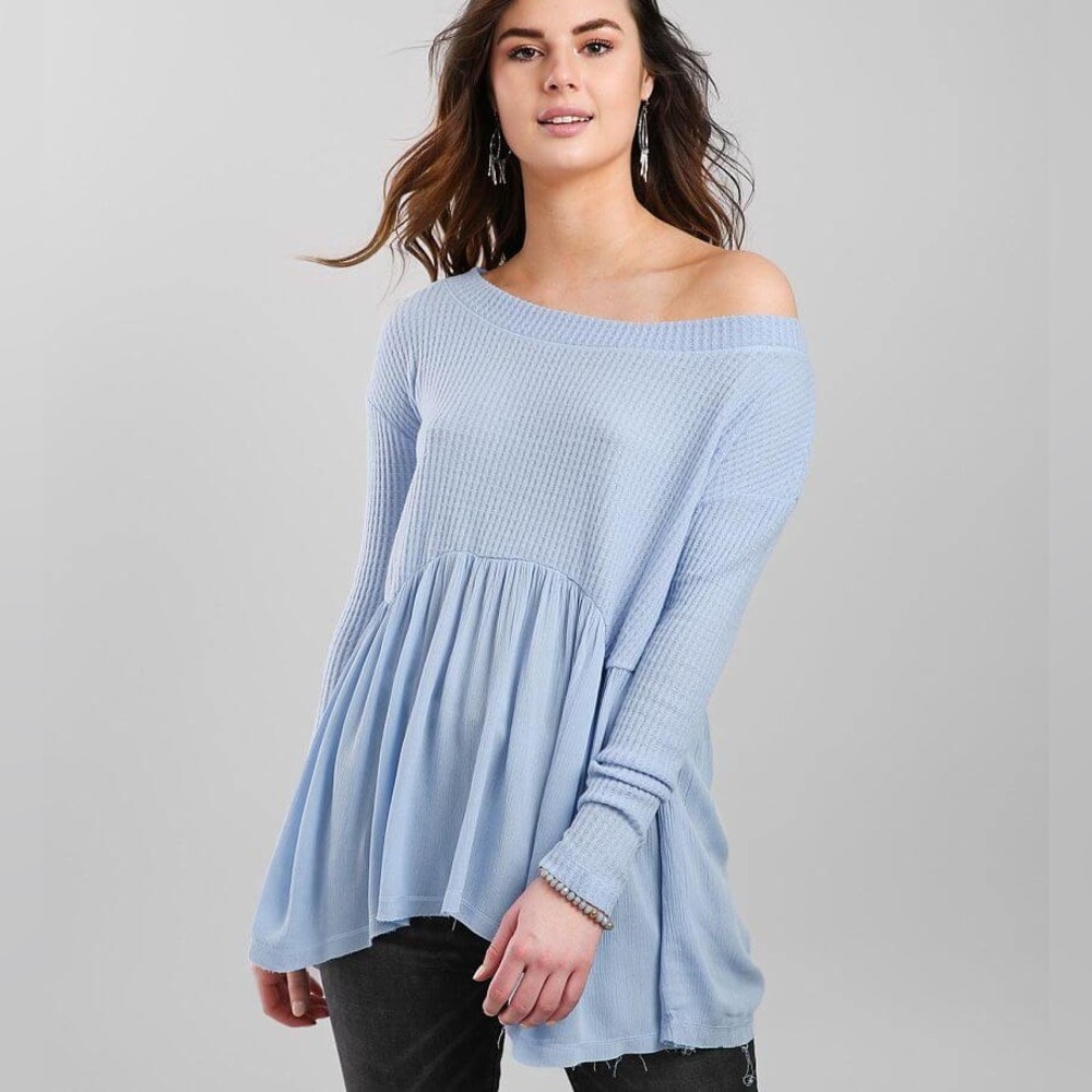 Buckle Daytrip Brushed Thermal Babydoll Top. Size Small.
